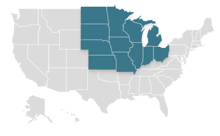 Midwest map