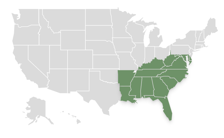 Southeast map